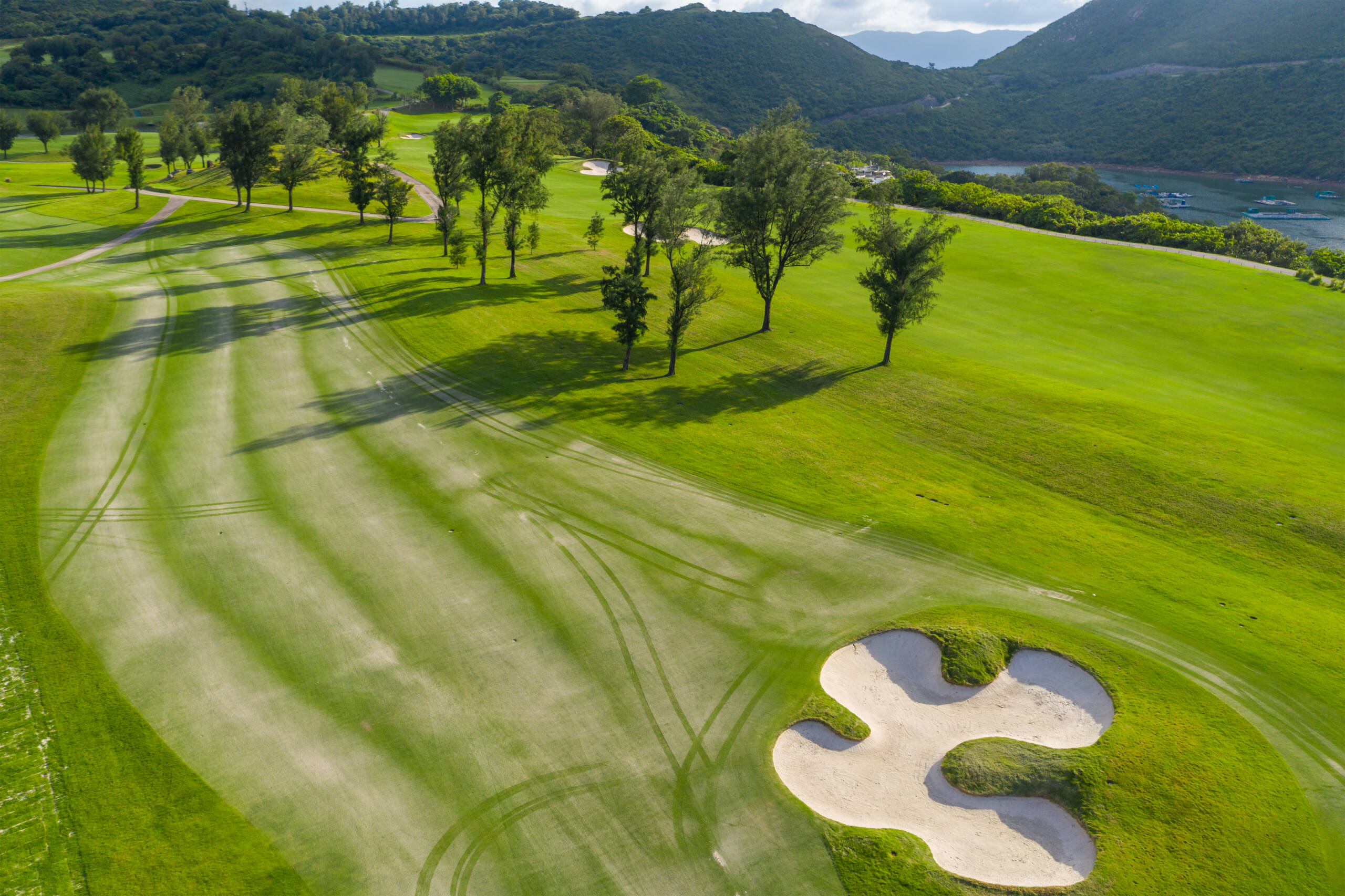 Top view of golf court